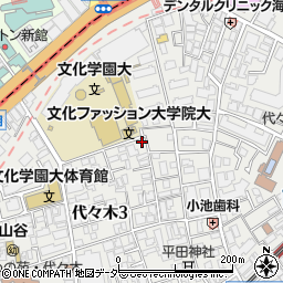 東京都渋谷区代々木3丁目15-9周辺の地図