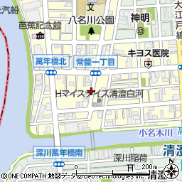 東京都江東区常盤周辺の地図