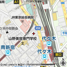 東京都渋谷区代々木1丁目58-14周辺の地図