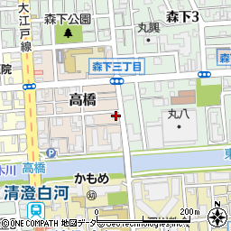 東京都江東区高橋6-8周辺の地図