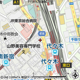 東京都渋谷区代々木1丁目58-2周辺の地図