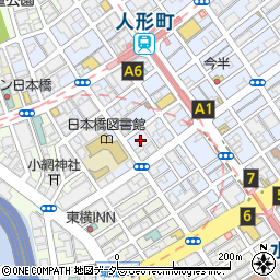 東京都中央区日本橋人形町1丁目周辺の地図