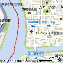東京都江東区常盤1丁目周辺の地図