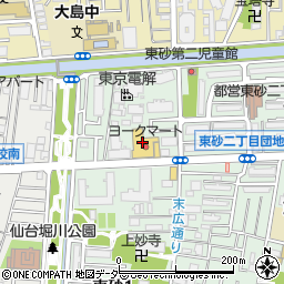 ヨークマート東砂店周辺の地図