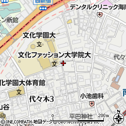 東京都渋谷区代々木3丁目17-10周辺の地図