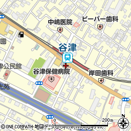 くすりの福太郎谷津駅前店周辺の地図