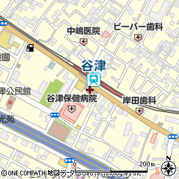 ファミリーマート京成谷津駅前店周辺の地図