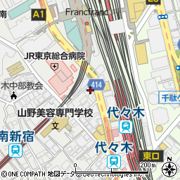 東京都渋谷区代々木1丁目58-1周辺の地図