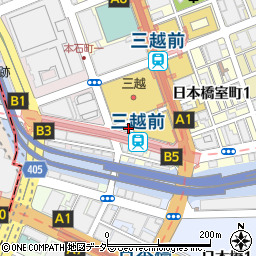 三越パーキングビル駐車場周辺の地図