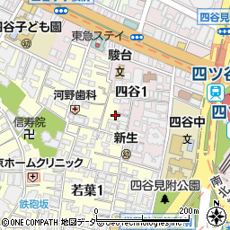 東京都新宿区若葉1丁目12周辺の地図