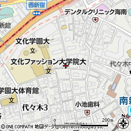 東京都渋谷区代々木3丁目18-1周辺の地図