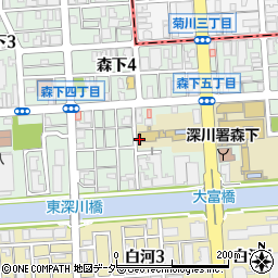 東京都江東区森下4丁目周辺の地図