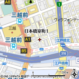 タイムズ日本橋室町第５駐車場周辺の地図
