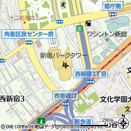 新栄堂書店新宿パークタワー店周辺の地図