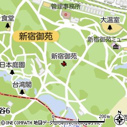 新宿御苑周辺の地図