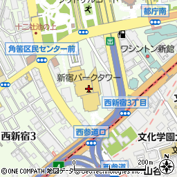 新宿パークタワー周辺の地図