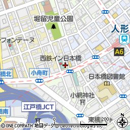 西鉄イン日本橋駐車場周辺の地図