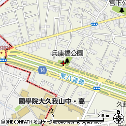 兵庫橋公園周辺の地図