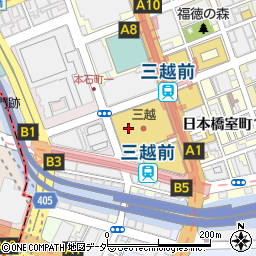 株式会社山野楽器　日本橋三越店周辺の地図