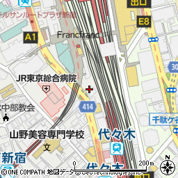 東京都渋谷区代々木1丁目60周辺の地図