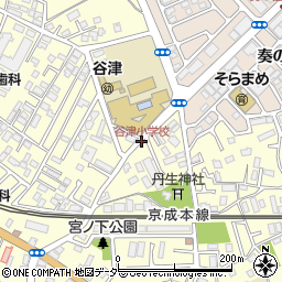 谷津小学校周辺の地図