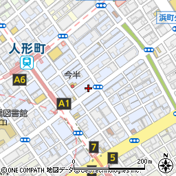 有限会社人形町志乃多寿司周辺の地図