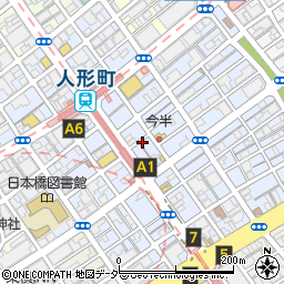 東京都中央区日本橋人形町周辺の地図