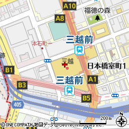 ヨックモック 日本橋三越本店周辺の地図