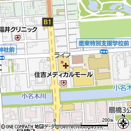 タイムズライフ深川猿江店駐車場周辺の地図