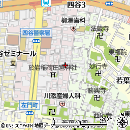 東京都新宿区左門町10周辺の地図