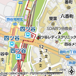 四ツ谷駅前広場周辺の地図