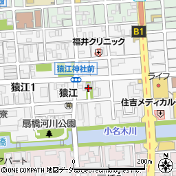 猿江神社周辺の地図