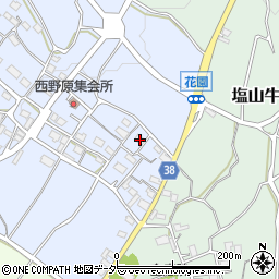 山梨県甲州市塩山西野原407-1周辺の地図