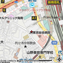 キッズハーモニー・新宿周辺の地図