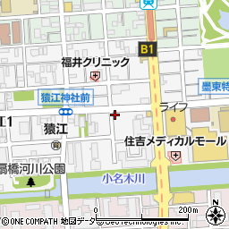 東京都江東区猿江周辺の地図