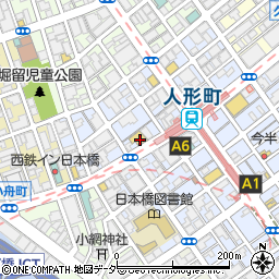ファミリーマート日本橋人形町三丁目店周辺の地図