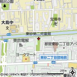 東砂第二児童館周辺の地図