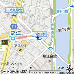 一之江駅周辺の地図
