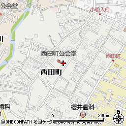 山梨県甲府市西田町3-46周辺の地図