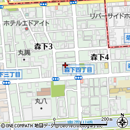 江東区　森下児童館周辺の地図