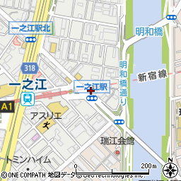 ファミリーマート一之江３丁目店周辺の地図