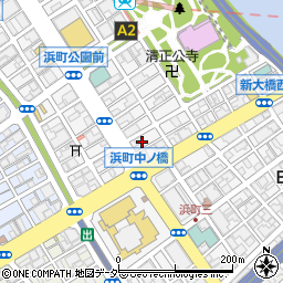 東京都中央区日本橋浜町2丁目25周辺の地図