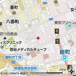 東京都千代田区二番町6-6周辺の地図