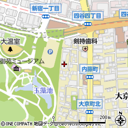 朝日新宿御苑マンション周辺の地図