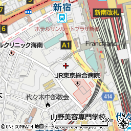 タイムズＪＲ南新宿ビル駐車場周辺の地図