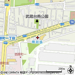 タイムズ府中武蔵台第４駐車場周辺の地図