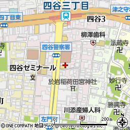 東京都新宿区左門町周辺の地図