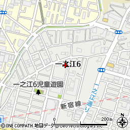 東京都江戸川区一之江6丁目周辺の地図