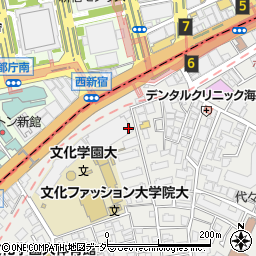 東京都渋谷区代々木3丁目20周辺の地図