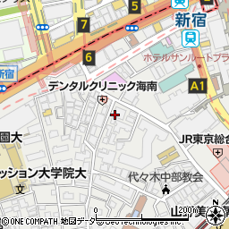 ファミール新宿グランスイートタワー周辺の地図